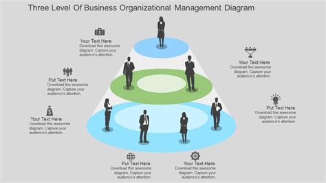 Three Level Of Business Organizational Management Diagram Flat ...