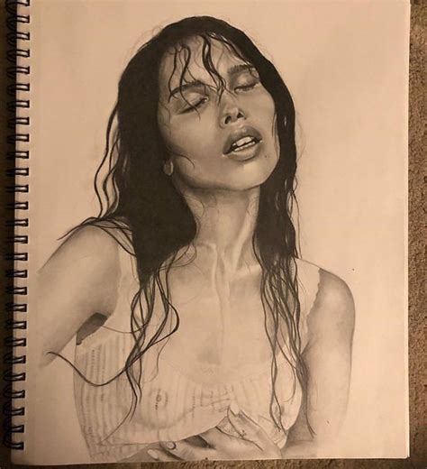 Zoe Kravitz Rollingstone Sketch Art Portrait Drawing Disney