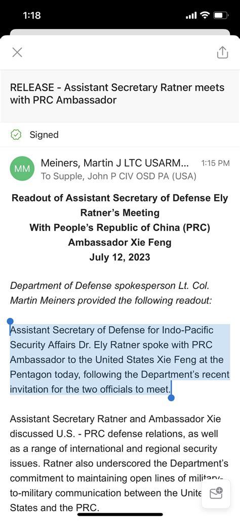 Lara Seligman On Twitter Just In Assistant Secretary Of Defense For