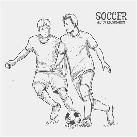 Fußballskizzenillustration 9743125 Vektor Kunst bei Vecteezy