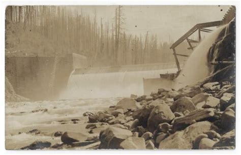 1909 Estacada Oregon Cazadero Faraday Dam Rppc Real Photo Postcard Ebay