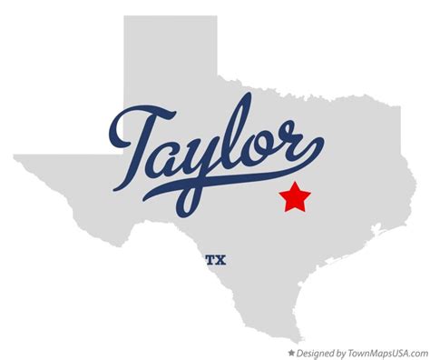 Map of Taylor, TX, Texas