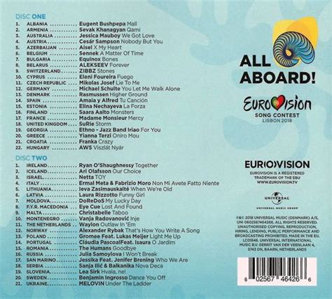 Various Artists Eurovision Song Contest Lisbon 2018 Eurovisie