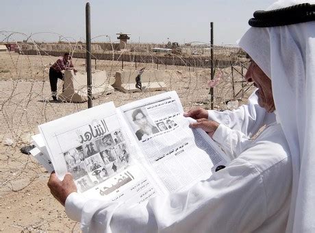 Iraqi Holds Newspaper Showing Pictures Naked Editorial Stock Photo