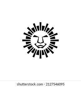 Sun Logo Vector Lion Template Stock Vector (Royalty Free) 2127546095