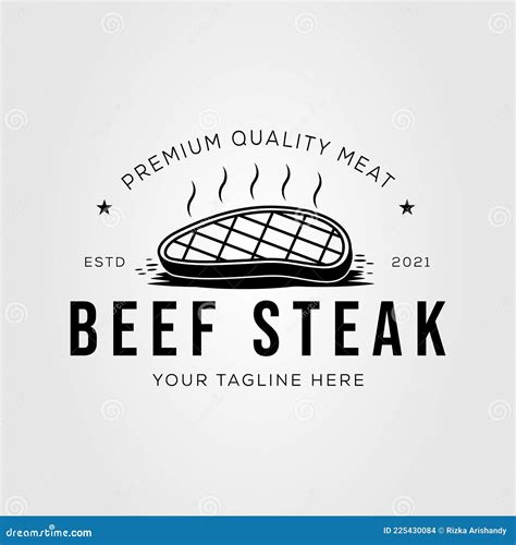 Beef Steak Or Steakhouse Restaurant Logo Vector Illustration Design