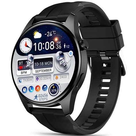 Hk Hero Amoled Display Smartwatch Scratch Resistant Glass Compass Nfc