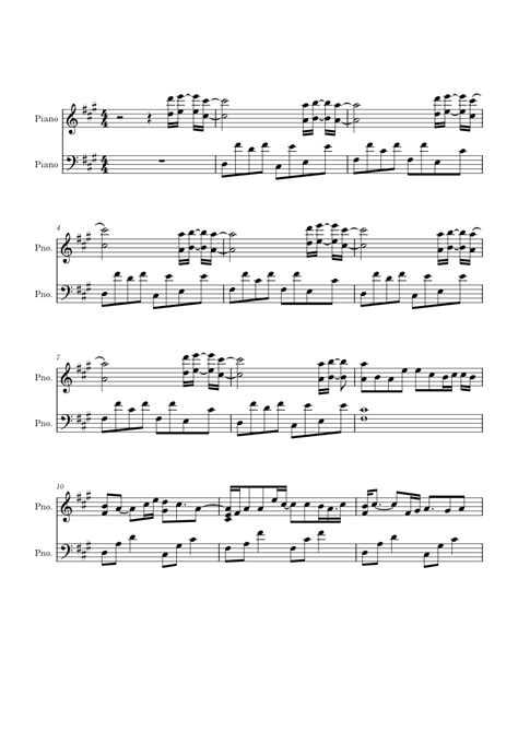 Fallen Lola Amour Sheet Music For Piano Solo