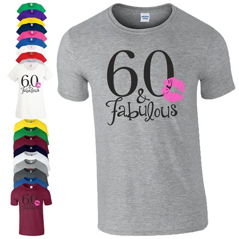 60th Birthday T T Shirt Love 60 And Fabulous Kiss Made In 1959 Year Mens Top Fabulous