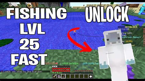 How To Get Fishing Level 25 Fast Hypixel Skyblock Youtube