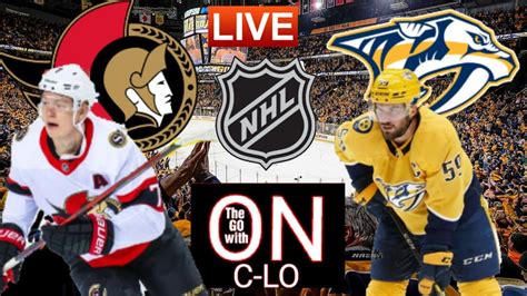 Live NHL Hockey Ottawa Senators Vs Nashville Predators Play By Play