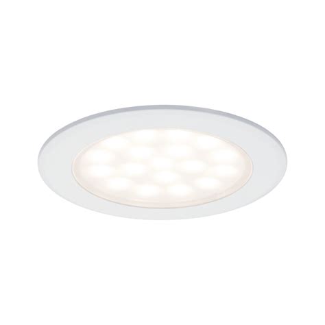 Paulmann LED Möbel Einbauleuchte rund matt Weiss 2 x 2 5 W 2er Set