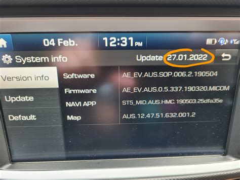 Latest Australian Ev Firmware Maps Versions Page Hyundai