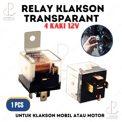 Jual Relay Klakson Keong Lampu Model Transparant Bening Clear Motor