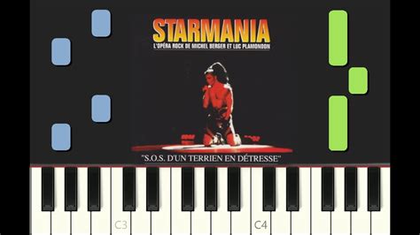 Piano Tutorial SOS D UN TERRIEN EN DETRESSE Starmania 1978 Avec