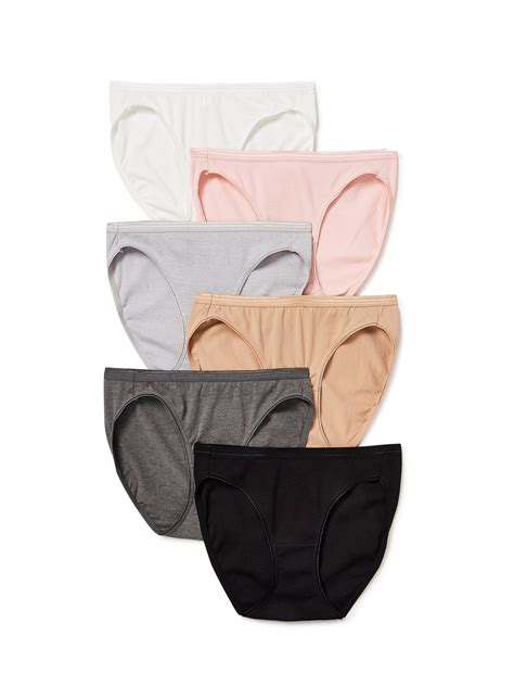 Secret Treasures Women S Cotton Bikini Panties Pack Walmart