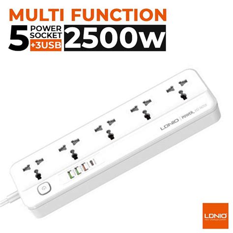 LDNIO SC5415 Power Strips 5 Way Outlet USB Price In BD