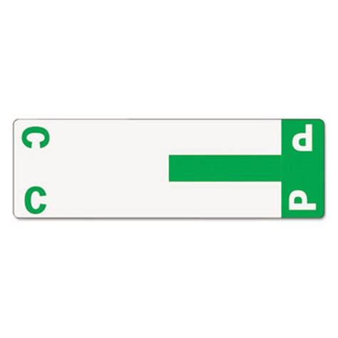 Smead® Alpha Z Color Coded First Letter Name Labels C And P Dark Green