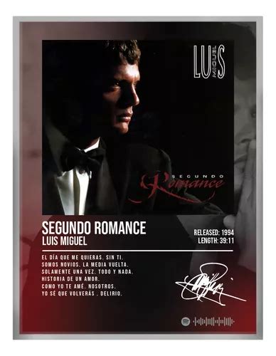 Cuadro Luis Miguel 2do Romance Music Firma C Marco 60x50 Meses Sin