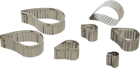 Ateco Fluted Edge Comma Cutters In Graduated Sizes Stainless Steel