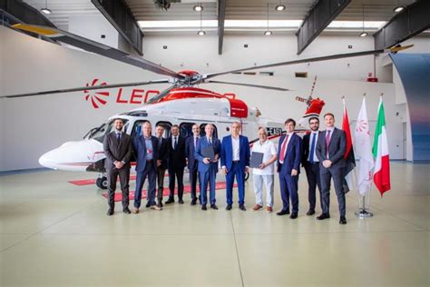 Abu Dhabi Aviation Received An AW139 Aircraft At The Leonardo Facility