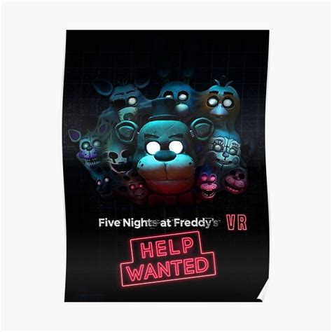 "FNAF Help Wanted Poster Poster" Poster for Sale by thompcharles ...