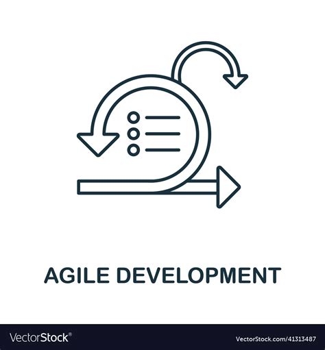 Agile Development Icon Line Element From Vector Image