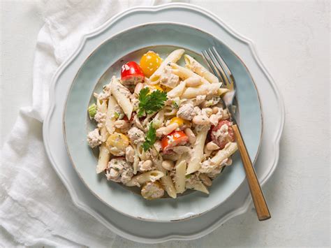 Creamy Pasta Salad With Tuna And White Beans