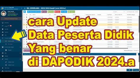 Cara Mengisi Peserta Didik Di Dapodik A Semester Ganjil Tahun