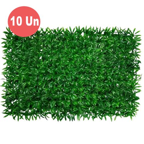 10 Placas De Buchinho Grama Artificial 40x60cm Leroy Merlin