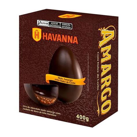 Ovo De Chocolate Meio Amargo Recheado De Doce De Leite Havanna G