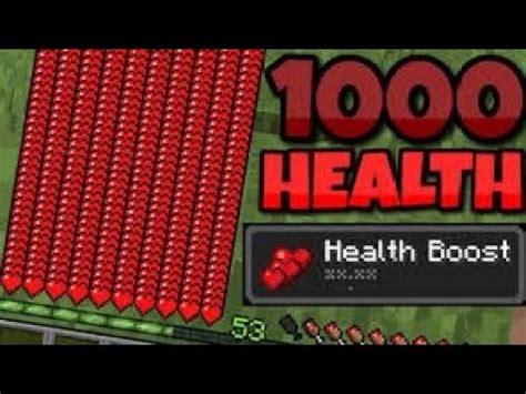 How To Get 1000 Hearts In Minecraft Tutorial First Minecraft