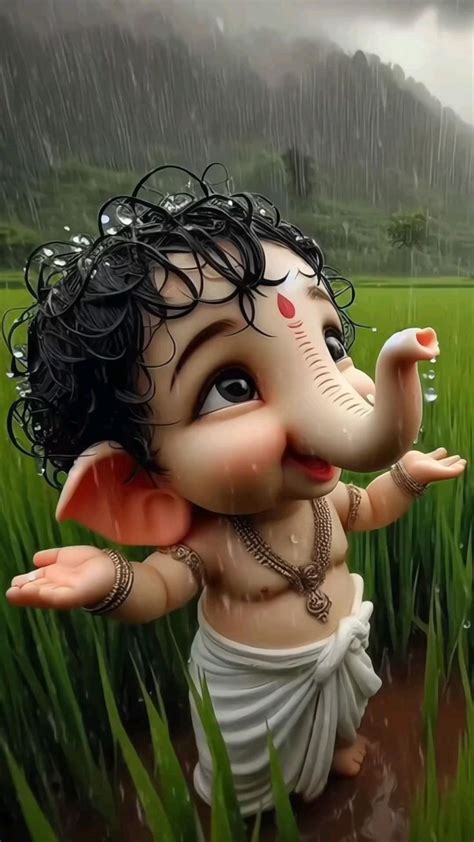 ganpati bappa  rain  ganesh photo