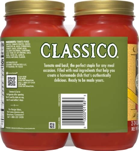 Classico® Tomato And Basil Pasta Sauce 2 Ct 24 Oz Kroger