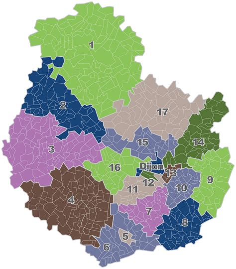 Côte d Or Politique La carte des nouveaux cantons