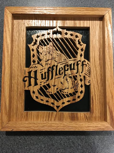 Scroll saw Harry Potter hufflepuff picture I made my daughter | Scroll ...