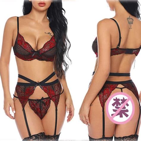 Sexy Femme Ensemble Lingerie Jarreti Re Avec Porte Jarretelles Dentelle