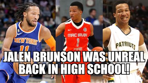 Knicks PG Jalen Brunson Back In High School YouTube