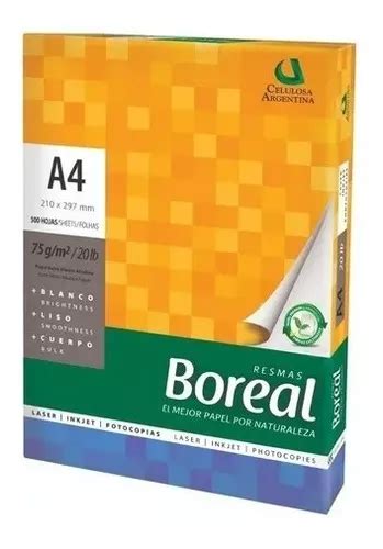 Caja Resma Boreal A4 75g 500 Hojas En Venta En Posadas Misiones Por