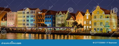 Willemstad Curacao Colorful Buildings Around Willemstad Punda And