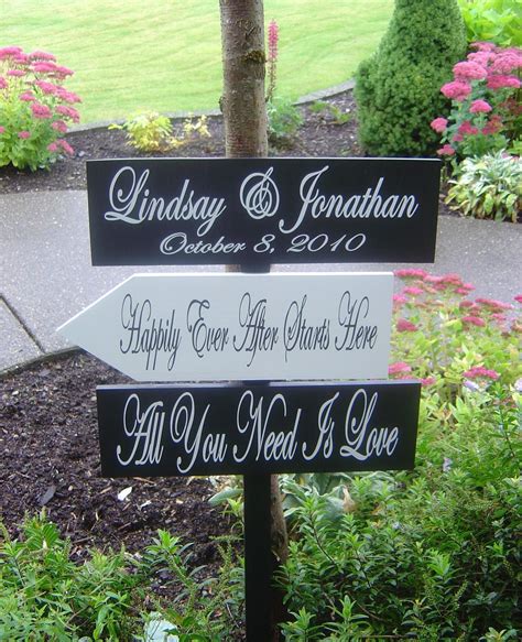 Wedding Wood Signs. Personalized Made To Order Directional