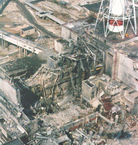 Chernobyl Nuclear Power Plant - Reactor #4 after the Explosion : r/pics