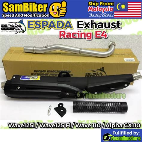 Espada Racing Exhaust Pipe E Series Ekzos Paip Maniful Mm Wave I