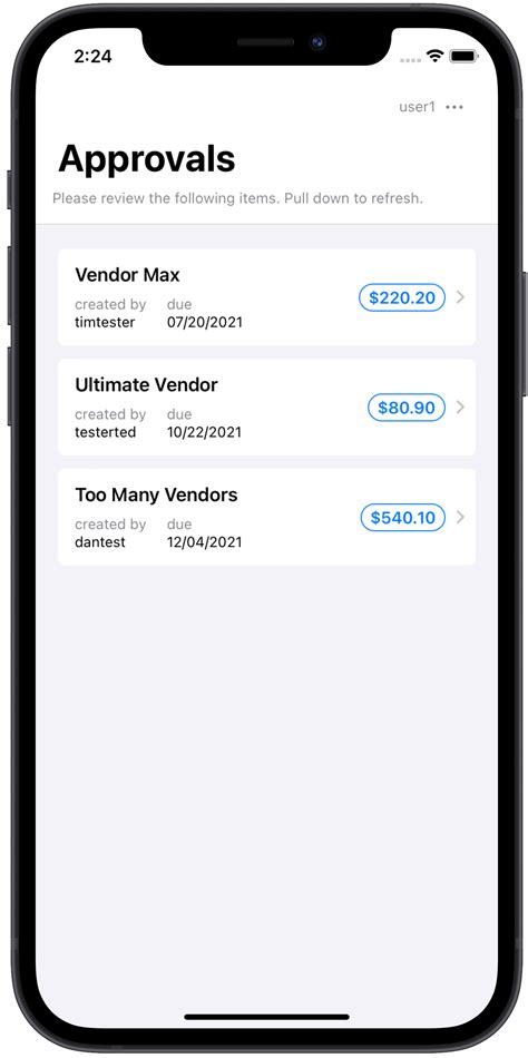 Approvals for Accounts Payable