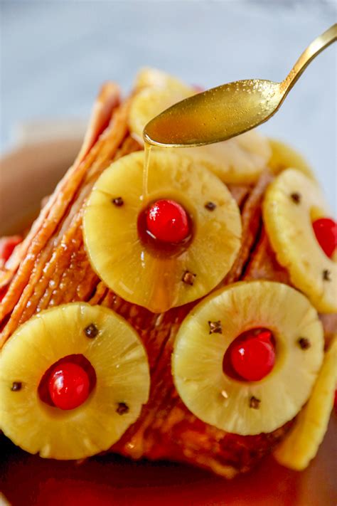 Baked Ham Recipe Brown Sugar Pineapple Glazed Ham No Pencil