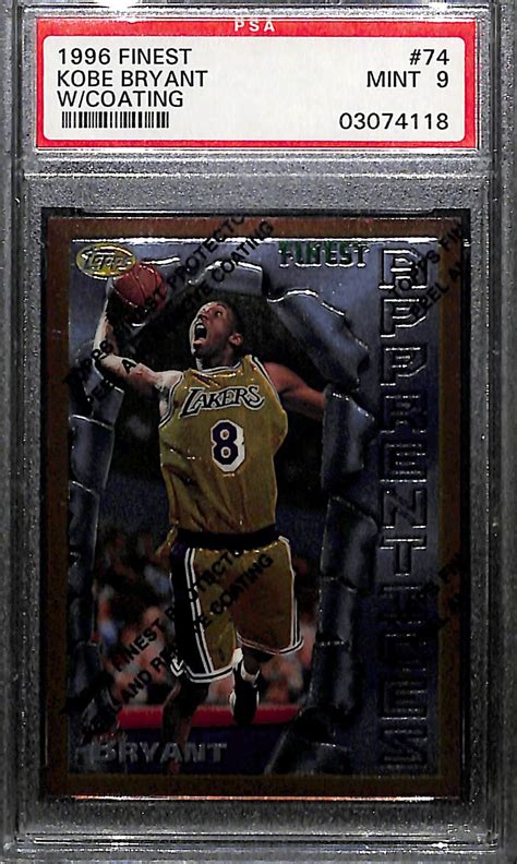 Lot Detail Finest Kobe Bryant Rookie Card W Coating Graded Psa