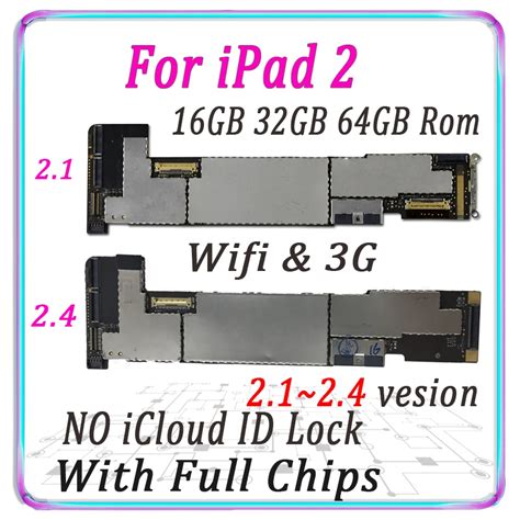 16GB 32GB 64GB Original Motherboard For IPad 2 WIFI 3G Version Unlocked