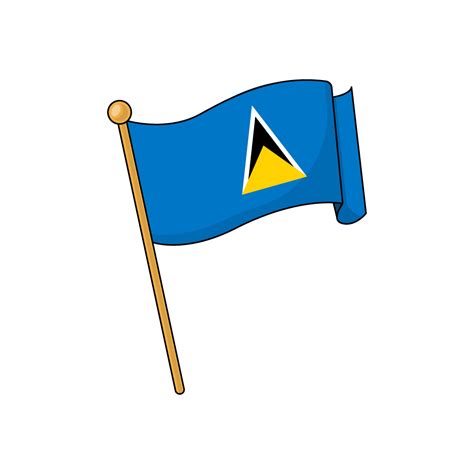 Saint Lucia Flag Royalty Free Stock SVG Vector and Clip Art