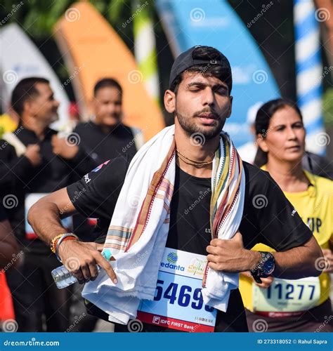 New Delhi India October 16 2022 Vedanta Delhi Half Marathon Race