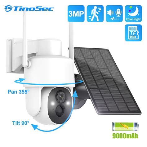 Tinosec C Mera Ip Solar Sem Fio P Ptz C Mera De Seguran A Ao Ar